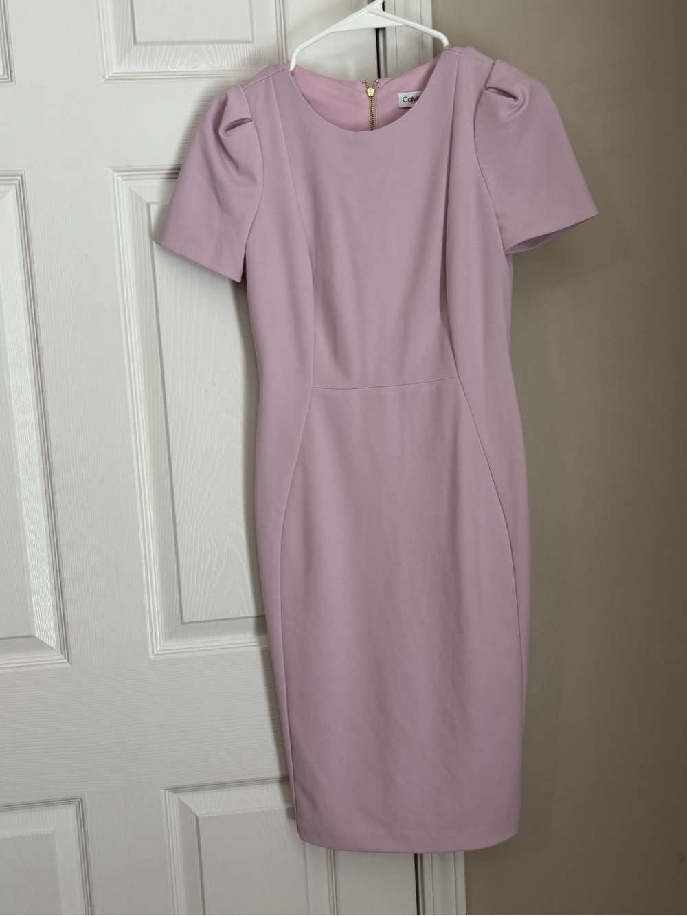 Calvin Klein light pink-  Midi Sheath Dress